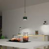 Kuchenny zwis ARENA minimalistyczna lampa okrągła zielona złota