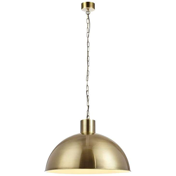 Industrialna LAMPA wisząca EKELUND 107735 Markslojd metalowa OPRAWA kopuła loftowy ZWIS na łańcuchu patyna
