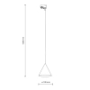 Lampa stożkowa do szyny 1-fazowej TRACER CONO 10655 wisząca czarny miętowy
