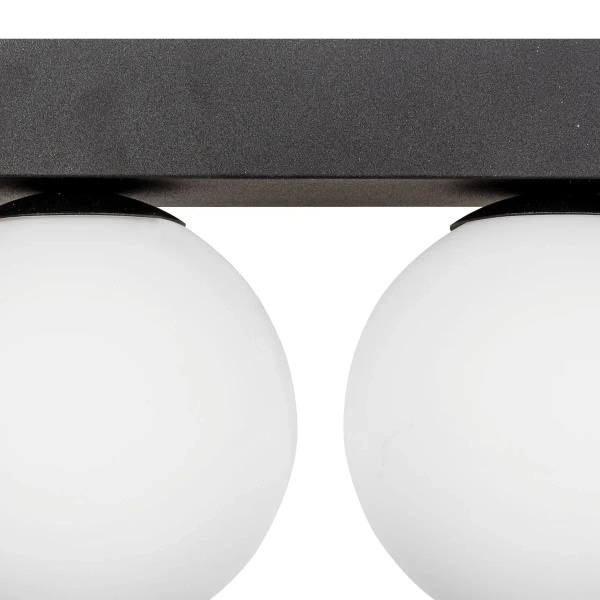 Natynkowa lampa kulista SPHERE 1205 Zumaline sufitowa czarny biały