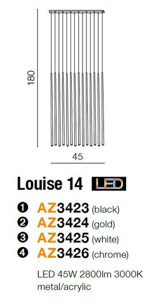Loftowa lampa wisząca Louise AZ3425 LED 42W 3000k nad wyspę biała