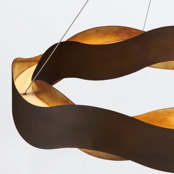 Wisząca lampa nad stół Vaughan QN-VAUGHAN-P-M-BRZ-GD LED 80W 3000K brązowa