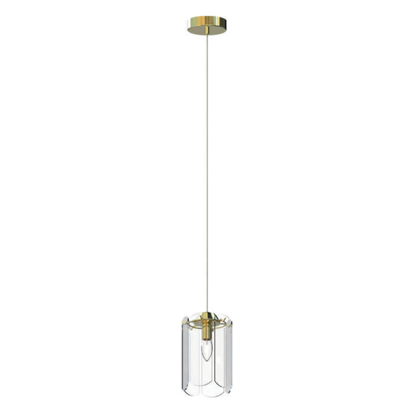 Sypialniana Lampa wisząca Nira MD3523-1-EGN szklana przezroczysty złoty