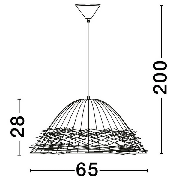 Wisząca lampa z trawy morskiej ALLENDE LE44491 boho beżowy