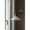 Trójkątna lampa wisząca VELA biała mosiądz 108867 1xE27 metalowa retro
