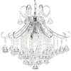 Żyrandol LAMPA wisząca Barcelona 6248/4 8C Elem pałacowa OPRAWA glamour crystal ZWIS na łańcuchu chrom przezroczysty