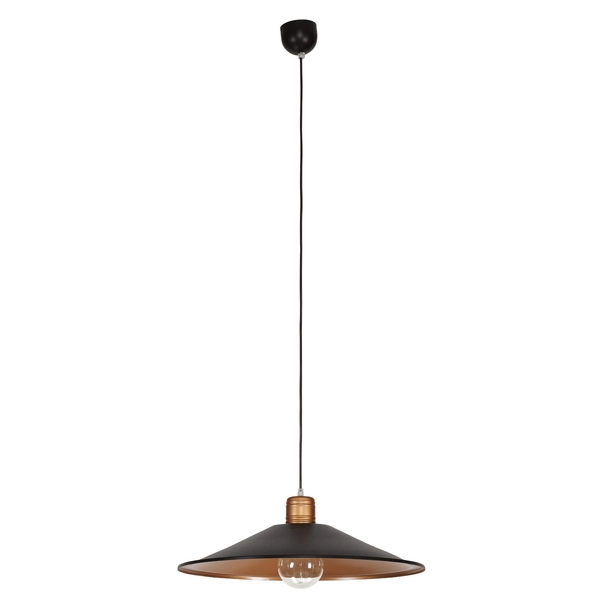 Metalowa lampa wisząca Garret 6444 retro dysk metalowy czarny