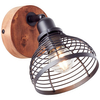 Lampa ścienna druciana Avia 47710/76 drewniana czarna