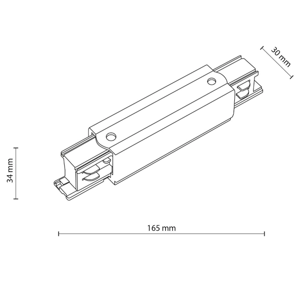 Trójobwodowy łącznik z zasilaniem Tracer 4532 TK Lighting do systemu szynowego