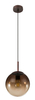 Wisząca lampa Varus 15865 kulista ball brąz bursztynowa