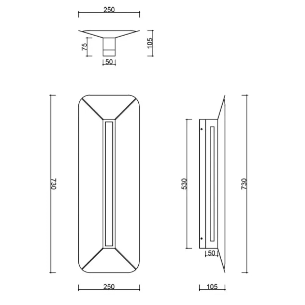 Lampa ścienna nowoczesna YOTTSU YWA690004 niebieska metalowa LED 10W 4000K podłużna