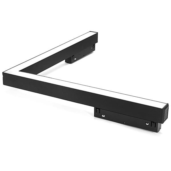 Lampa magnetyczna narożna szynowa 3-fazowa 666 Domeno LED 24W 3000K czarna