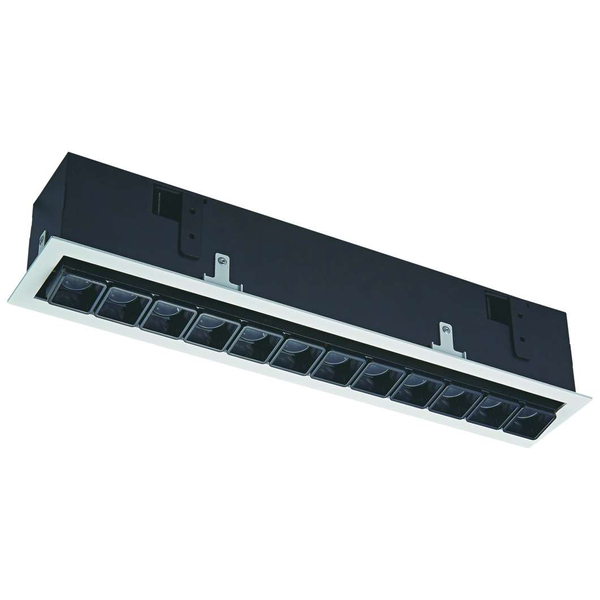 Wpust LAMPA sufitowa HARPER SL74108/24W S-WH Italux wpuszczana OPRAWA prostokątna LED 24W 3000K metalowa czarna biała