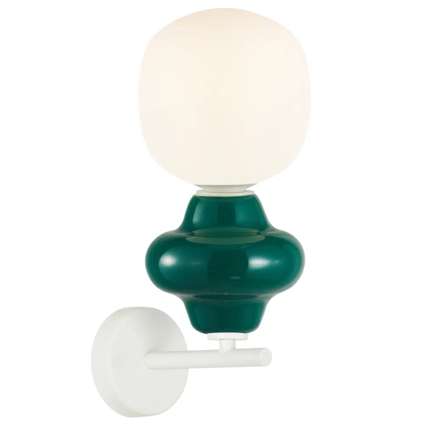 Naścienny kinkiet ceramiczny Latera WL-94331-1S-GRN kula zielony