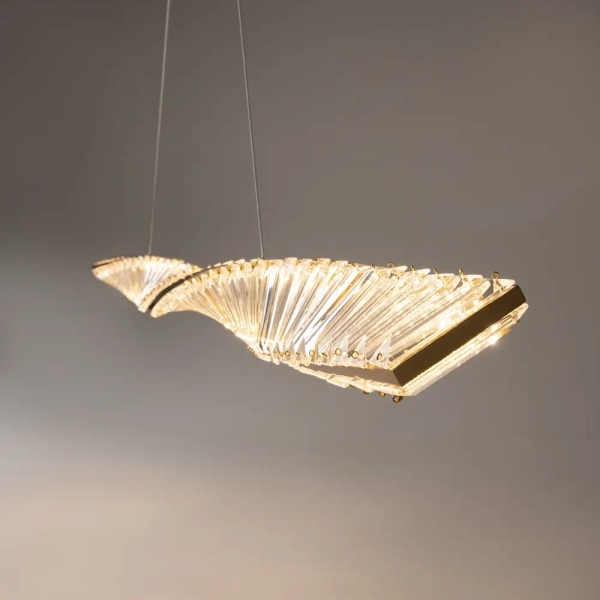 Żyrandol glamour Krone P097PL-L36BS3K LED 36W 3000K crystals mosiądz