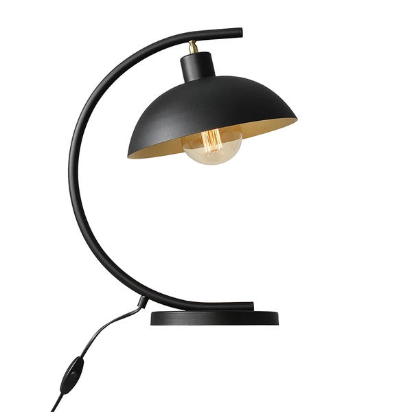 Metalowa lampa stołowa Espace 1036B1 Aldex stojąca do gabinetu czarna
