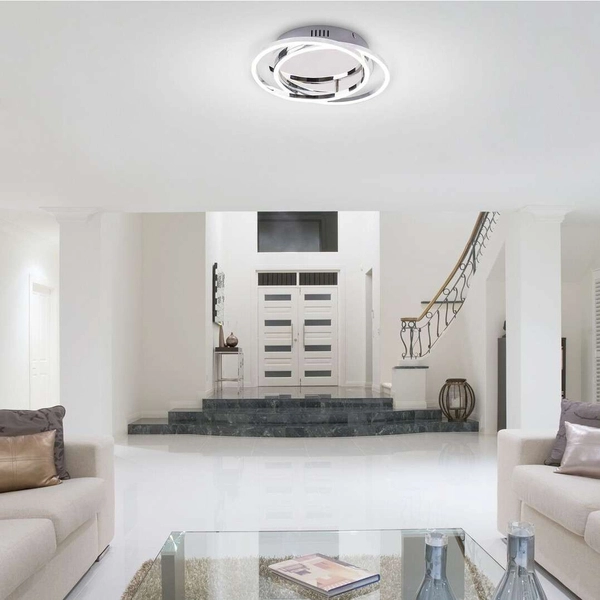 Plafon LAMPA sufitowa SELENA 2184 Rabalux okrągła OPRAWA metalowa LED 30W 4000K pierścienie rings chrom