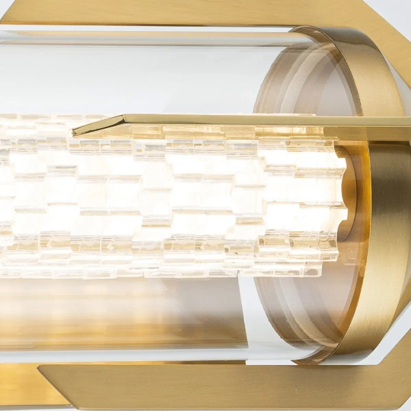 Szklany kinkiet łazienkowy Espada QN-ESPADA-2W-BG LED 23W 3000K IP44 złoty