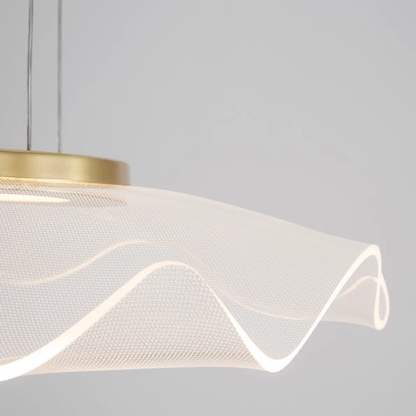 Wisząca LAMPA dekoracyjna CALI LE41368 Luces Exclusivas modernistyczna OPRAWA zwis LED 30W 3000K meduza falująca złota