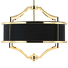 LAMPA wisząca Stesso Gold Nero S Orlicki Design okrągła OPRAWA abażurowa w stylu klasycznym czarna złota