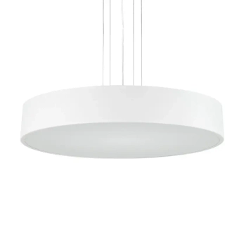 Zwisająca lampa do salonu Kengo 5236 tuba okrągła biała