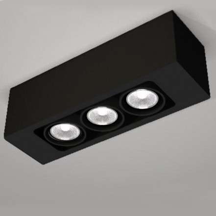 LAMPA sufitowa SETO 1138 Shilo natynkowa OPRAWA reflektorowa czarna