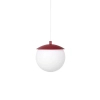 Szklana lampa wisząca KUUL KLG141PS0 burgundowa kula 1xE27 IP44 do łazienki