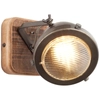 Rustykalna lampa ścienna Carmen 72010/84 Brilliant regulowana stal drewno