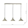 Kuchenna lampa wisząca HAD3661-06 Dar Lighting metalowa chrom szary