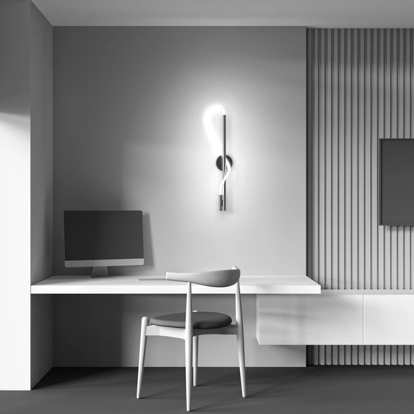 Ścienna lampa Rosa MOD166WL-L12G3K LED 13W 3000K lina biała złota