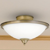 Sufitowa LAMPA plafon ELISETT 2759 Rabalux szklana OPRAWA kopuła natynkowa brązowa biała