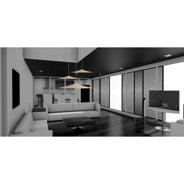 Stożkowa lampa zwisająca Brito 5069 Shilo regulowana nad wyspę platyna