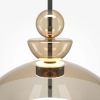 Szklana zwisająca lampa Bangkok MOD185PL-L12CG3K3 LED 12W 3000K mosiądz