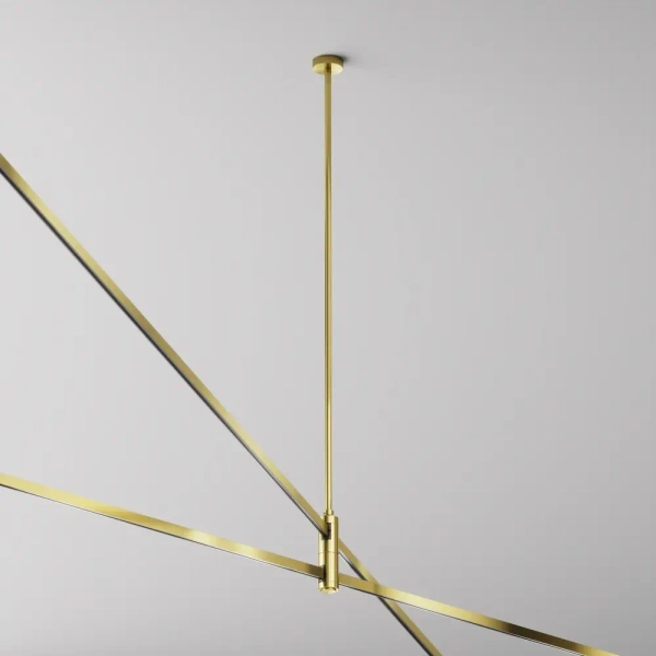 Podwójny sufitowy uchwyt magnetyczny Flarity TRA159C-D1-BS długi mosiądz