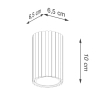 Downlight lampa sufitowa KARBON SL.1606 tuba ryflowana oliwkowa
