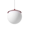 Lampa wisząca okrągła KUUL KLG141P0 burgundowa kula 1xE27 do jadalni