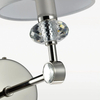 Ścienna LAMPA klasyczna DOHA W01292WH NI Cosmolight sypialniany kinkiet abażurowy z kryształkami biały