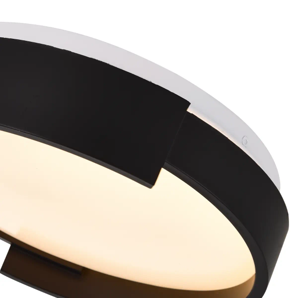 Metalowy sufitowy plafon Halo LP-1453/1C-27 BK LED 15W 3000-6000K czarny