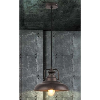 Industrialna LAMPA wisząca KYLE 2930 Rabalux metalowa OPRAWA ZWIS kopuła żarówka przewód brązowa