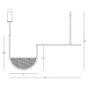 Regulowana wisząca lampa 23171 LED 35W 3000-4000K do przedpokoju złoty