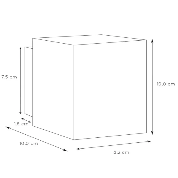 Ścienna lampa kostka XERA 23253/01/30 Lucide kwadratowa metalowa czarna