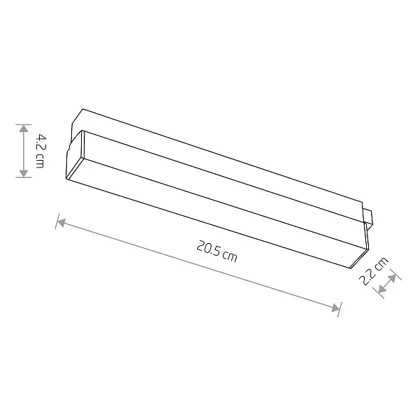 Szynowa lampa 1-obwodowa sufitowa 11638 LED 9W 3000K biały