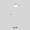 Stojąca lampa kulista ZAC 1038A17_1 szklana metalowa biała beżowa
