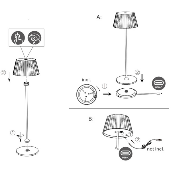 Stołowa lampka na taras Suarez R57706149 LED 2W 3000K IP44 zielona