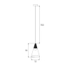 Wisząca lampa szynowa magnetyczna M0015N LED 6W 3000K stożek czarny