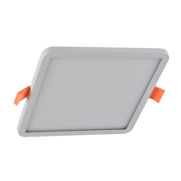 Kwadratowa lampa podtynkowa Slim LED 12W do łazienki biały