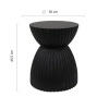 Nowoczesny stolik kawowy TURNO MM001501100322 czarny tworzywo 36cm