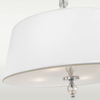 Abażurowa LAMPA wisząca CANCUN P04981WH Cosmolight glamour zwis z kryształkami biały