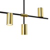 Lampa wisząca ARIZONA LP-074/6PL BK/GD Light Prestige loftowa oprawa metalowy zwis tuby czarne złote