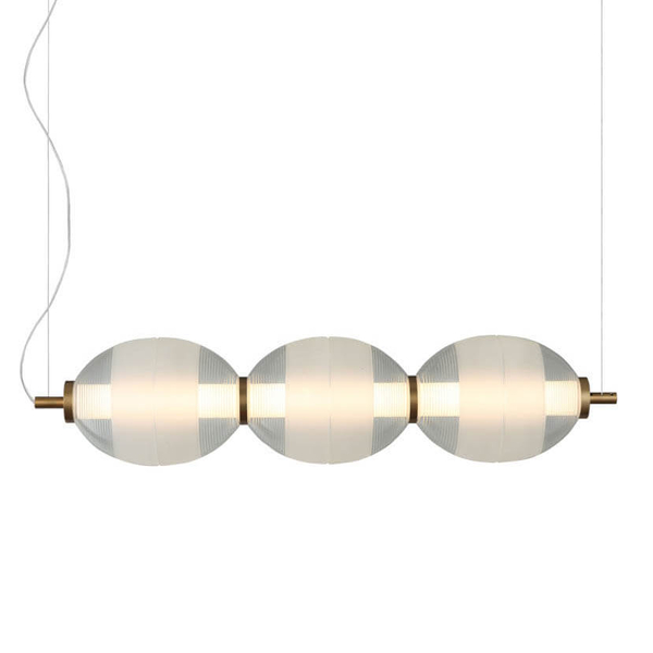 Wisząca lampa nad wyspę Rinot PND-45372-3-WH-CL do jadalni przezroczysta